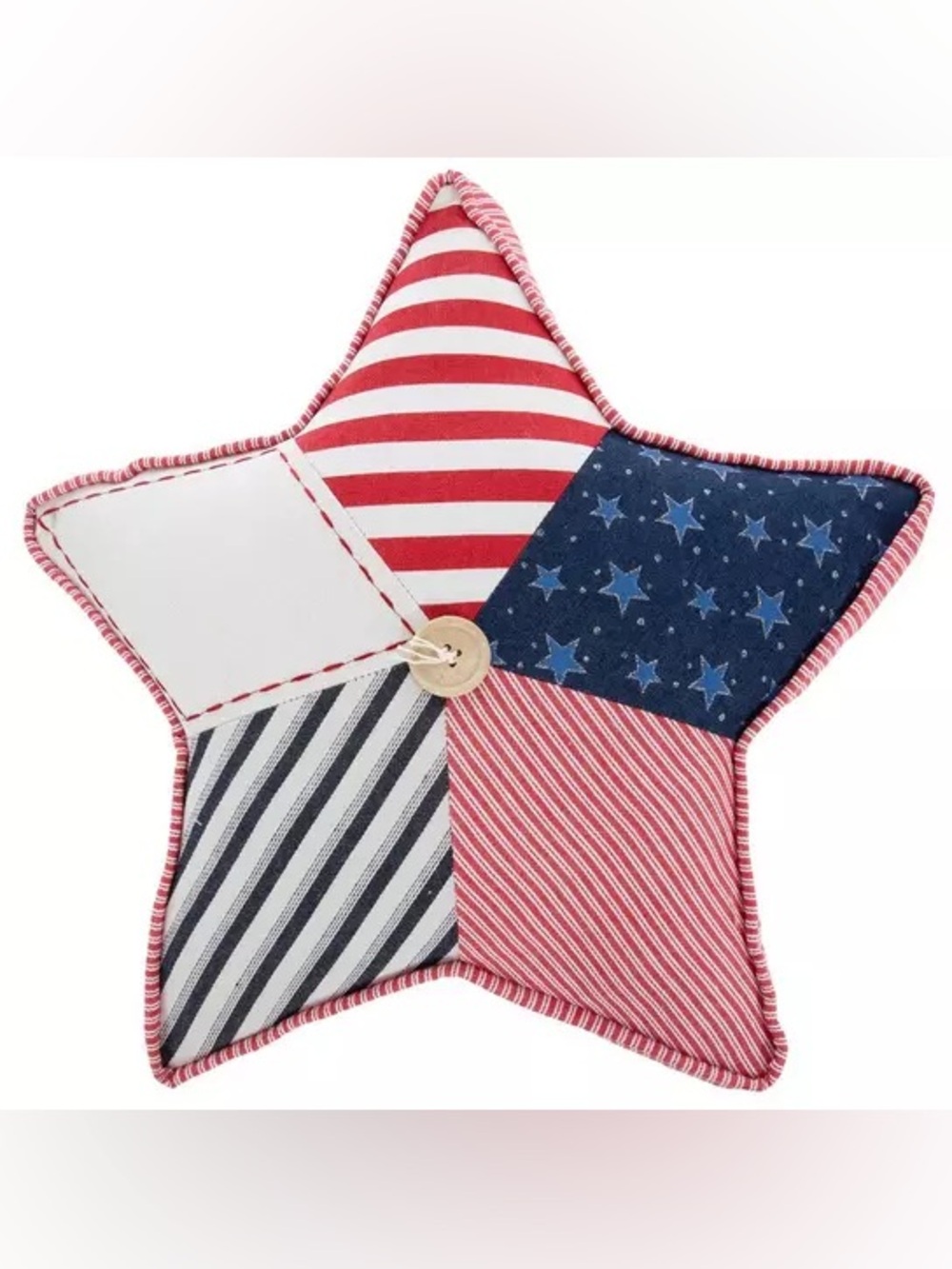 Red, White & Blue Star Pillow